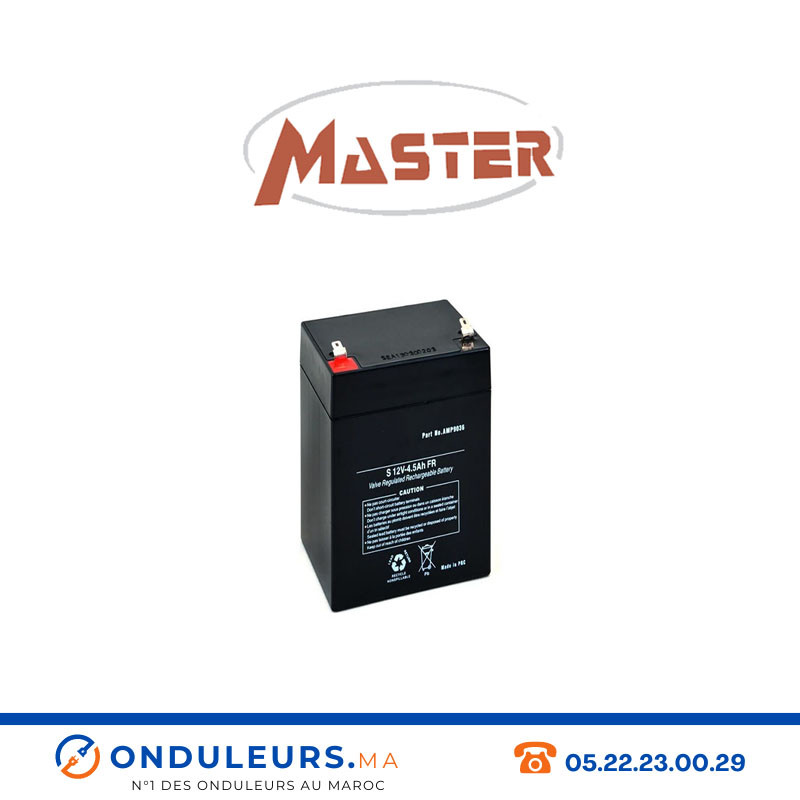 MASTER Batterie 6V 4,5AH étanche VRLA Casablanca Maroc