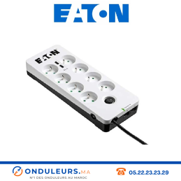 Multiprise protégée surtensions EATON 8 prises + 2 USB PB8TUF Casablanca Maroc