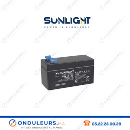 Batterie SUNLIGHT 12V 1,3AH SPA étanche VRLA AGM Casablanca Maroc