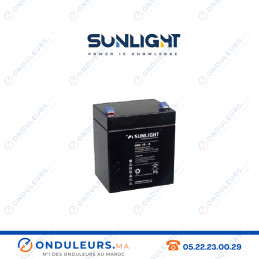 Batterie SUNLIGHT 12V 5AH SPA étanche VRLA AGM Casablanca Maroc