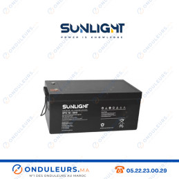 Batterie solaire SUNLIGHT 12V 300AH SPG GEL Casablanca Maroc