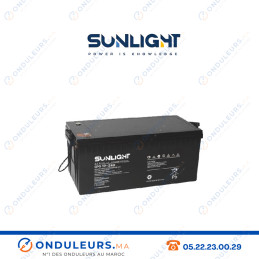 Batterie solaire SUNLIGHT 12V 240AH SPG GEL Casablanca Maroc
